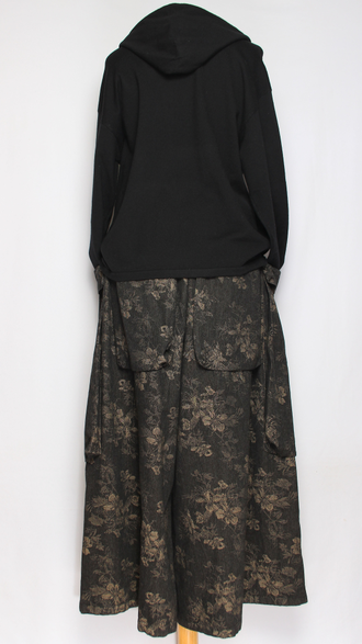 Джемпер ХЛОПОК "Капюшон мелкие пуговки" черный, белый  до р.50