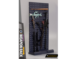 Стойка под оружие 1/6 и 1/12 (серая) - КОЛЛЕКЦИОННАЯ ДИОРАМА 1/6 Weapon Racks SET (WRP001) - ASMUS TOYS