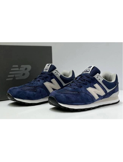 New Balance 574 Blue Cream White