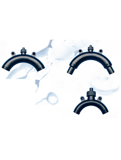 Антисифонное колено Matromarine Products 6000100013 250x140мм шланг Ø25мм из чёрного пластика