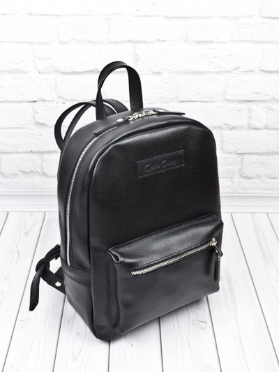 Женский кожаный рюкзак Anzolla black (арт. 3040-01)