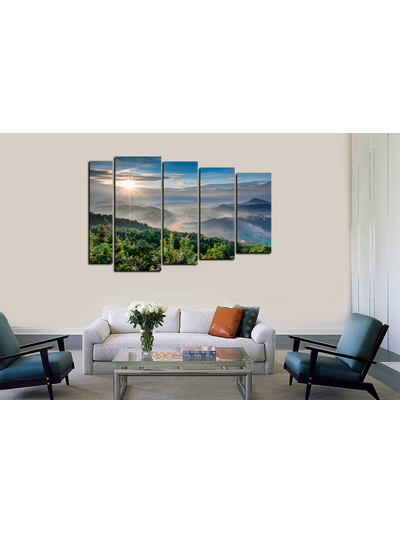 Модульная картина "Солнце и холмы"