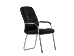 Кресло Barneo K-16 для посетителей и переговорных черный купить в Ялте
