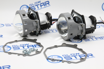 Набор Bi-Led линз Kia Magentis 2 MG (2005 - 2010) Aozoom A3+ MAX 2020 Intelligent New с переходными рамками (ремкомплект)