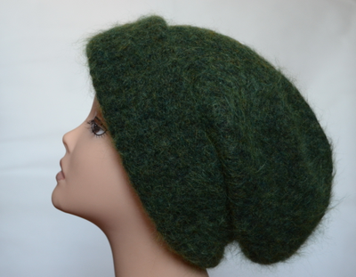 зеленая шапка с отворотом женская вязаная италия Визио Ижевск фото