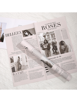 Пленка флористическая "Газета Roses" 57*57см 20шт Бежевый ПЛ23/2