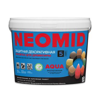 ЗАЩИТНАЯ ДЕКОРАТИВНАЯ ПРОПИТКА ДЛЯ ДРЕВЕСИНЫ NEOMID BIO COLOR AQUA