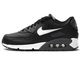 Nike Air Max 90 Black в сетку (Черные с белым)