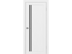Межкомнатная дверь "Турин-555" белый монохром (стекло Lacobel)