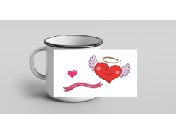Кружка металлическая эмалированная #8 на День влюблённых, 14 февраля