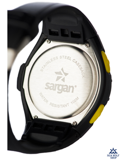Часы-глубиномер подводные Sargan "ВЕКТОР 100М" желтые кнопки