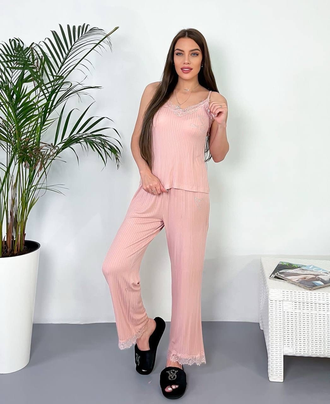 Домашняя одежда Виктория Сикрет 5в1 цвет кораллово-розовый