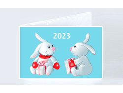 Обложка на зачетную книжку год Кролика №5