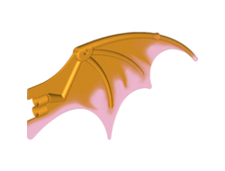 Dragon Wing 19 x 11 with Marbled Trans-Dark Pink Trailing Edge Pattern, Bright Light Orange (51342pb08 / 6134203)