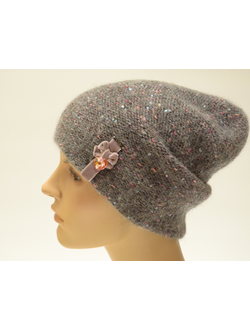 vizio-italiya-6926-cl-shapka-s-ukrasheniem-sero-rozovaya