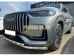 Защита переднего бампера двойная с перемычками Папа Тюнинг d60/42 для JAECOO J8 2024-