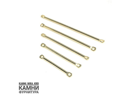 Коннектор палочка ЛЮКС 1,2х20/1,2х40 мм, позолота 14К, цена в описании