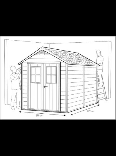 Сарай &quot;Ньютон 759&quot; (размеры 210 х 279 см), коричневый