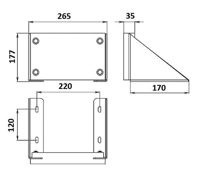 Транец для подвесного мотора Мореман, регулируемый угол