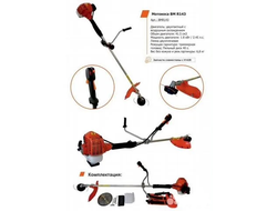 Мотокоса BM R143, Триммерная головка, пильный диск 40 z, лямка двухплечевая