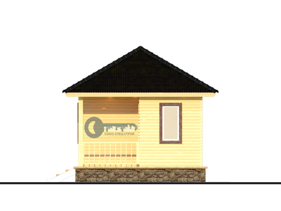 Б-14  ГАБАРИТНЫЕ РАЗМЕРЫ: (6Х4М) 1 ЭТАЖ, ОБЩАЯ ПЛОЩАДЬ: 24М²