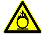 Знак W11 «Пожароопасно. Окислитель»
