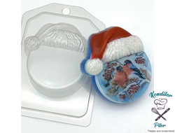Молд пластиковый "Круг в новогодней шапке"