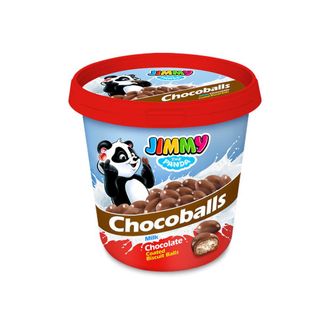 Шарики бисквитные JIMMY Chocoballs с молочным шоколадом 400 гр (12)