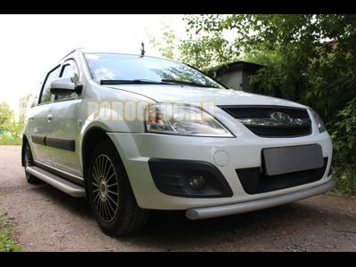 Защита радиатора Lada Largus 2012-... / Largus Cross 2014-... black верх