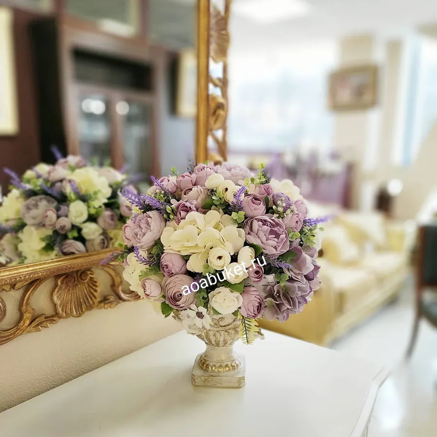 Композиция из искусственных цветов мастерская АОАБУКЕТ №1