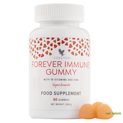 Натуральные веганские жевательные витамины из 10 витаминов и цинка Forever Immune Gummy