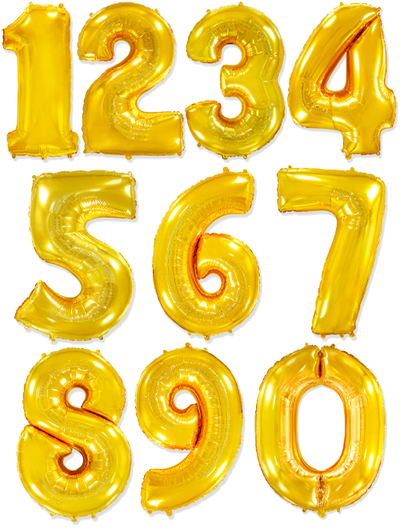 Шар-цифра 102 см с гелием Золото