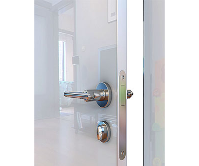 Глянцевая дверь с алюминиевой кромкой