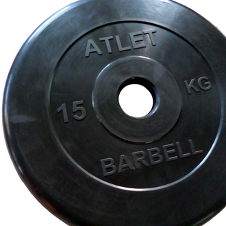 Диск обрезиненный MB Barbell Atlet, диаметр 51 мм, вес 1,25 - 25 кг
