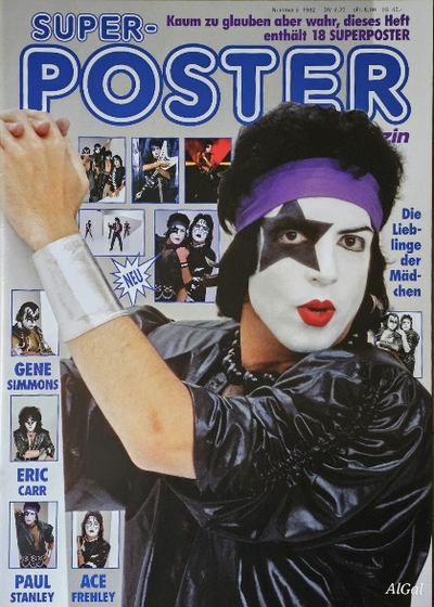Kiss Super Poster Magazin Ace Frehley, Paul Stanley, Peter Criss, Gene Simmons Inside, Intpressshop