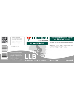 Чернила для широкоформатной печати Lomond LE140-LLBk-010