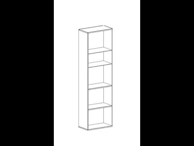 Кельн Шкаф-витрина 1960, 595х335х1960 белый глянец