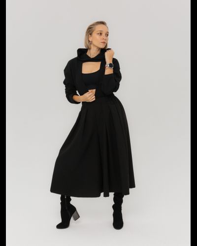 Юбка-брюки из вискозы (черный)