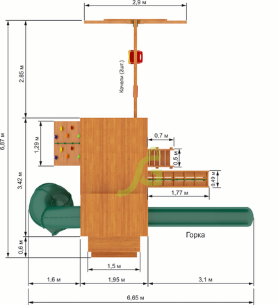Детская деревянная площадка IgraGrad Домик 4 купить в Воронеже