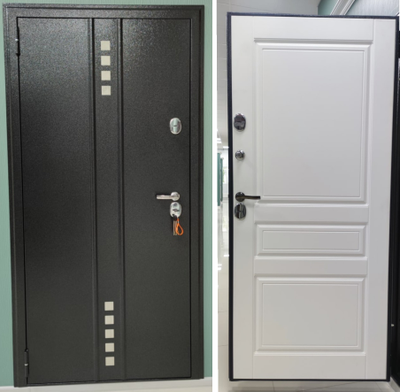 ЛАЙНДОР. ДВОЙНОЙ ТЕРМОРАЗРЫВ. АРКТИКА 102 мм (ТРЕХКОНТУРНАЯ) ШАГРЕНЬ ЧЕРНАЯ/ БЕЛЫЙ МАТОВЫЙ.