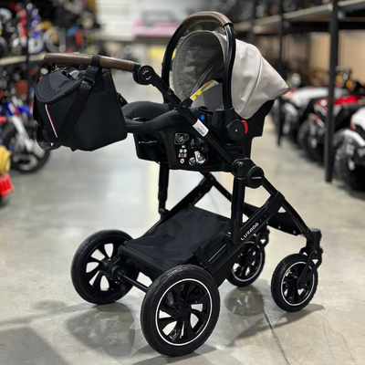 Детская коляска 3 в 1 Luxmom 808 Серый Экокожа