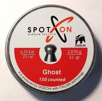 Пули пневматические Spoton Ghost 6.35 мм, 2.07 гр. (150 шт.)