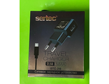 СЗУ SerteC STC-26,  USB 2100mA + кабель microUSB - чёрный