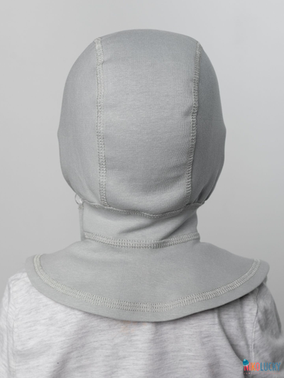 Шапка-шлем 24301-01 95%хлопок 5%лайкра, серый 40-42