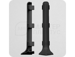 Угол внешний для алюминиевого плинтуса ПЛ-100 Черный муар