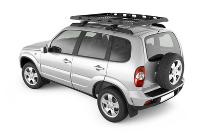 Багажник-корзина двухсекционная универсальная с основанием-решетка (ППК) 1630х1050мм под попереч мм под поперечины на крышу автомобиля