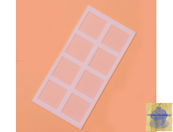 Силиконовый мат для отливки шоколада «Квадрат», 8 ячеек, 22,5*11*0,3 см, цвет прозрачный