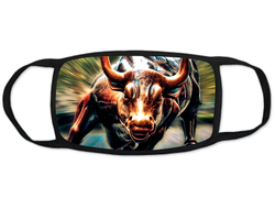 Тканевая защитная  маска на лицо с символикой "Быка" №2