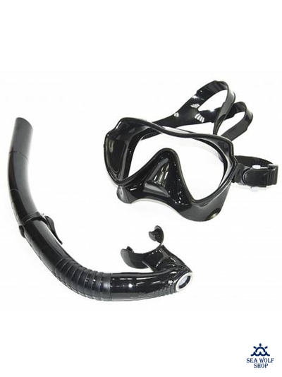 Маска для дайвинга с трубкой ISEA комплект FLY+DRY с клапаном