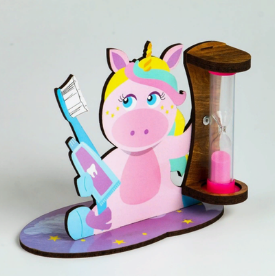 Песочные часы для чистки зубов "Единорог", таймер 3 минуты